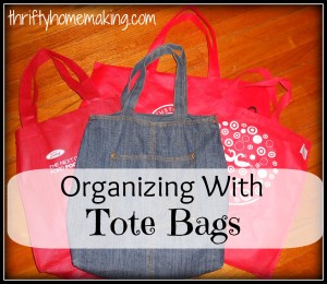 organizing with tote bags