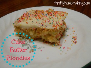 Cake Batter Blondies