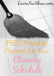 Cleaning Schedule Printable