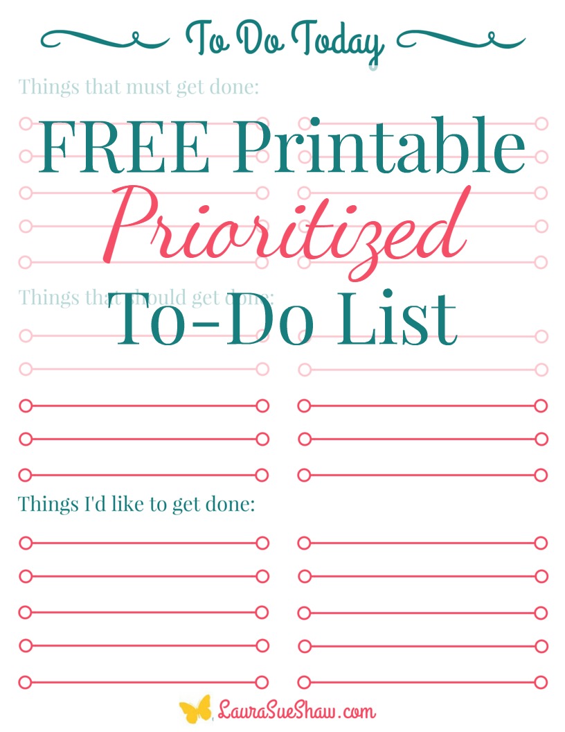 Prioritize Your Life Worksheet