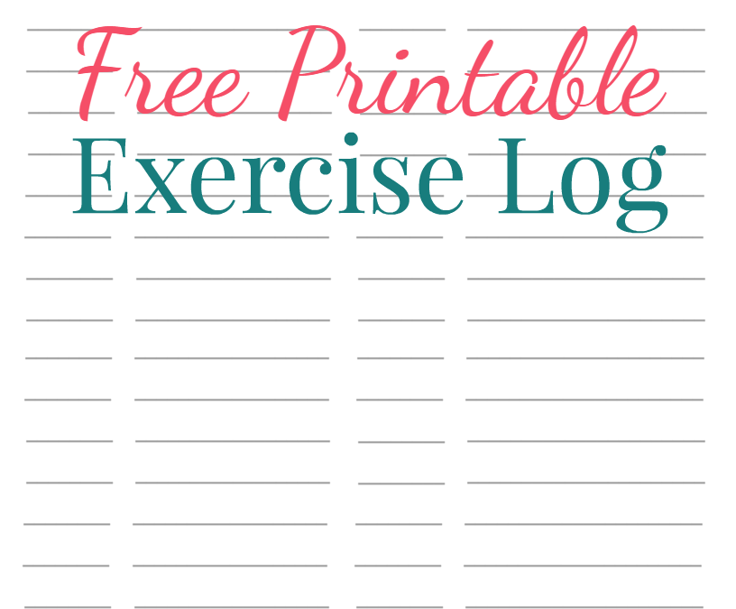 Free Printable Exercise Log