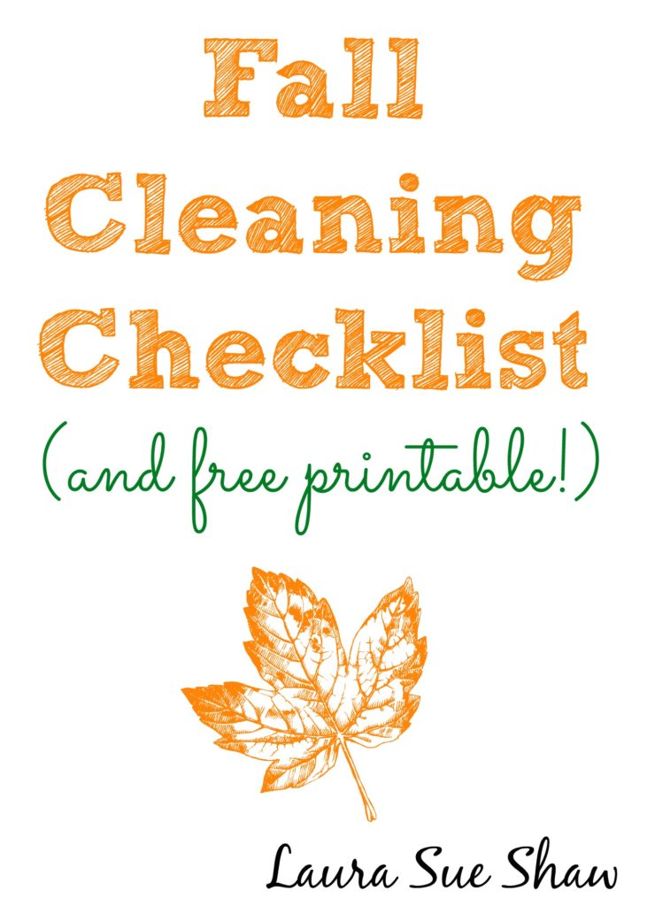 Fall Cleaning Checklist and Printable