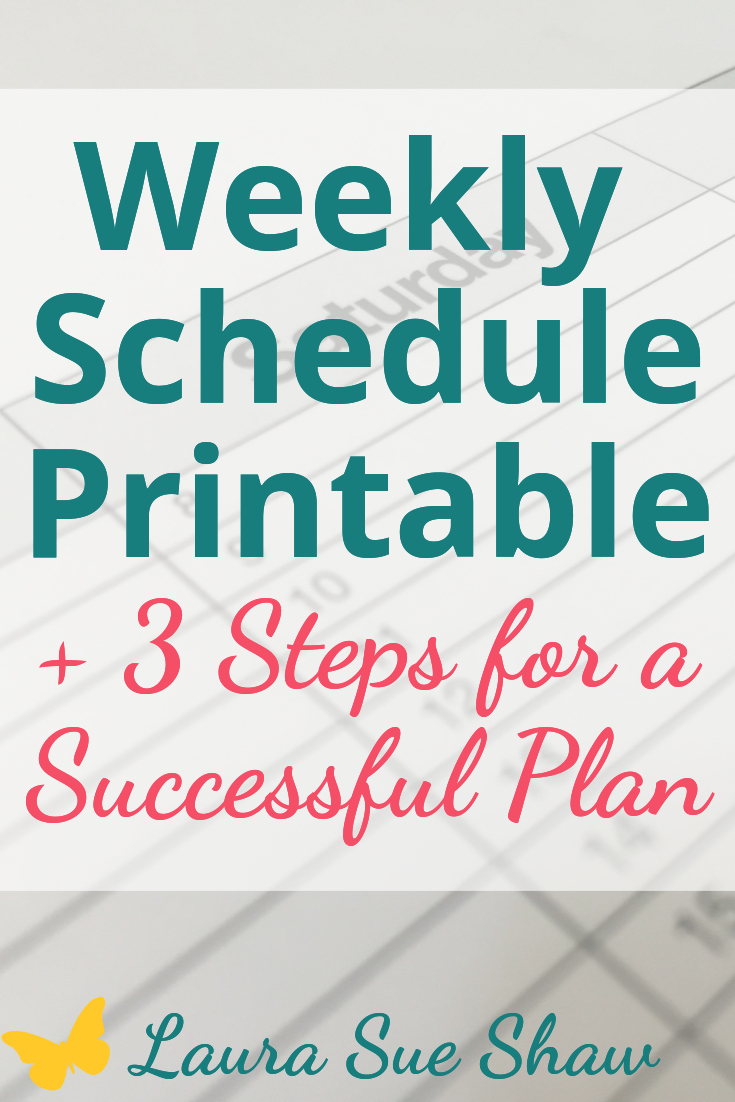 These three simple steps have been key for me in creating my weekly schedule. Organize your day by creating a weekly schedule for yourself!